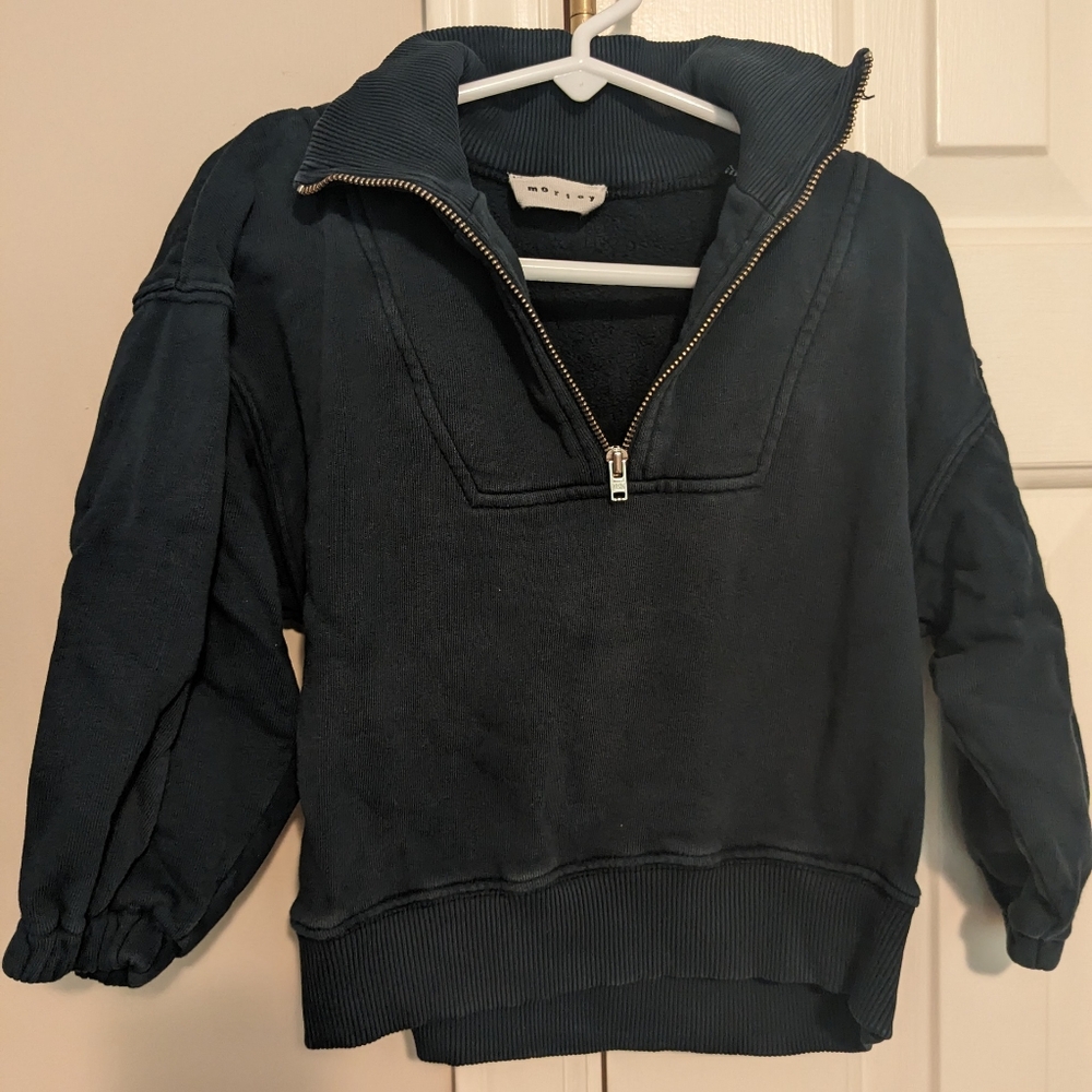 Morley boys navy blue half zip sweatshirt size 3